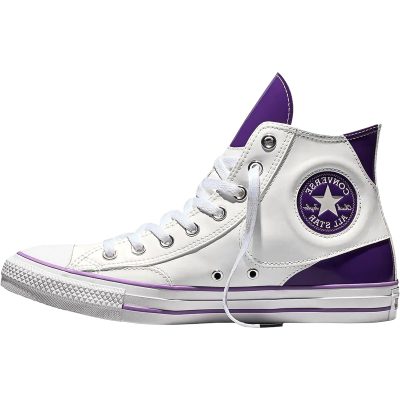 Converse Chuck Taylor All Star High Top Shoes - White/Purple
