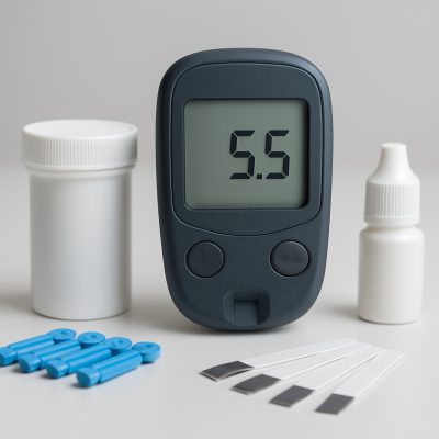 Blodsukkermåler RAK-668 med teststrimler til hjemmebrug