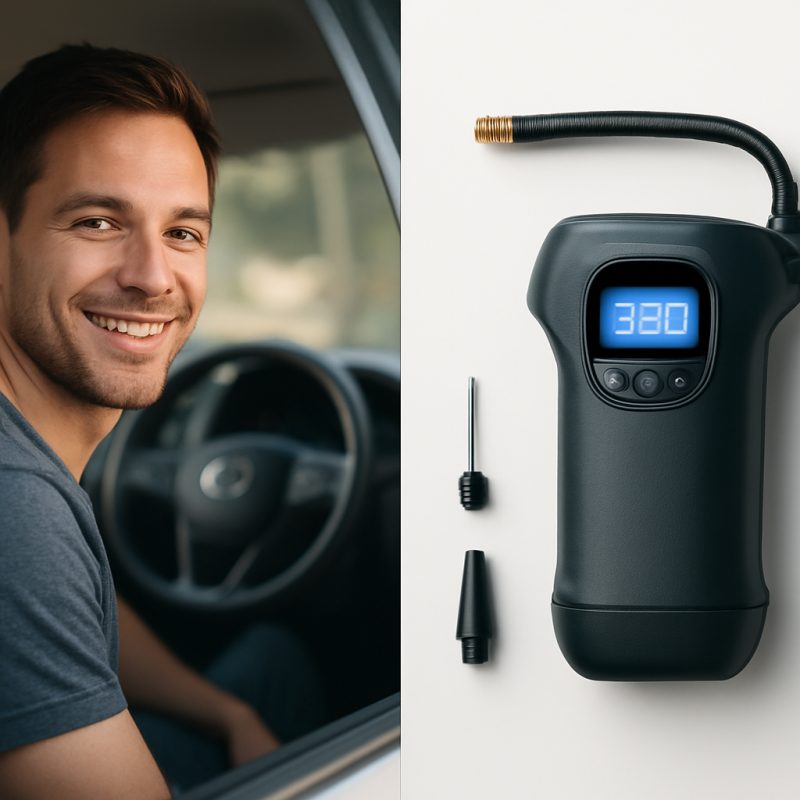 Trådløs dækkompressor 150 PSI - kraftfuld, smart og altid klar, når du har brug for den