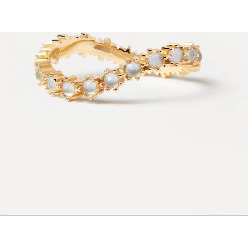 Pdpaola Blue Tide ring Forgyldt