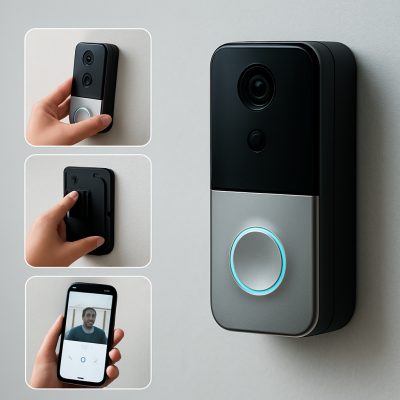 Smart trådløs dørklokke med video - nem installation uden ledninger