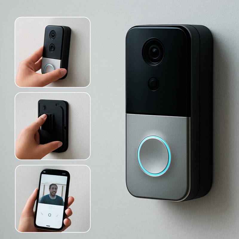 Smart trådløs dørklokke med video - nem installation uden ledninger