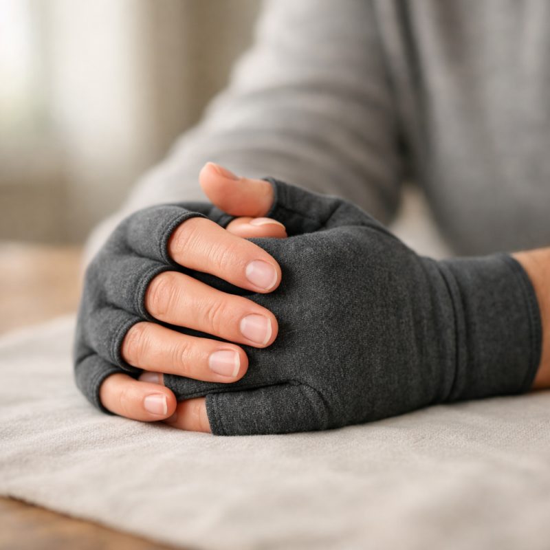 Fingerløse magnetiske gigt-handsker til lindring af smerte