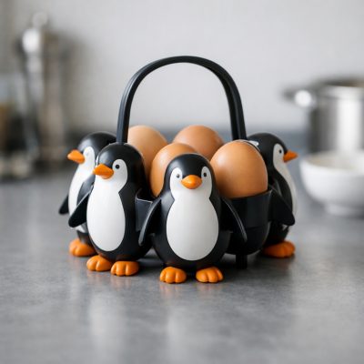 Pingvinformet æggekedel til ægelskere - praktisk og sjov!