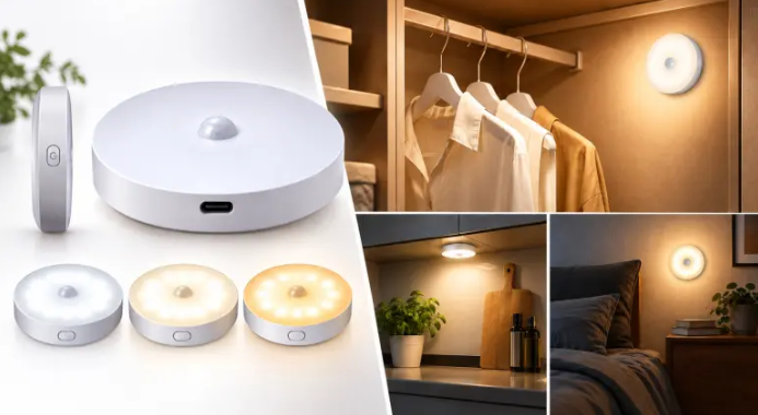 Genopladelige LED-spotlights med bevægelsessensor - smart belysning (2)