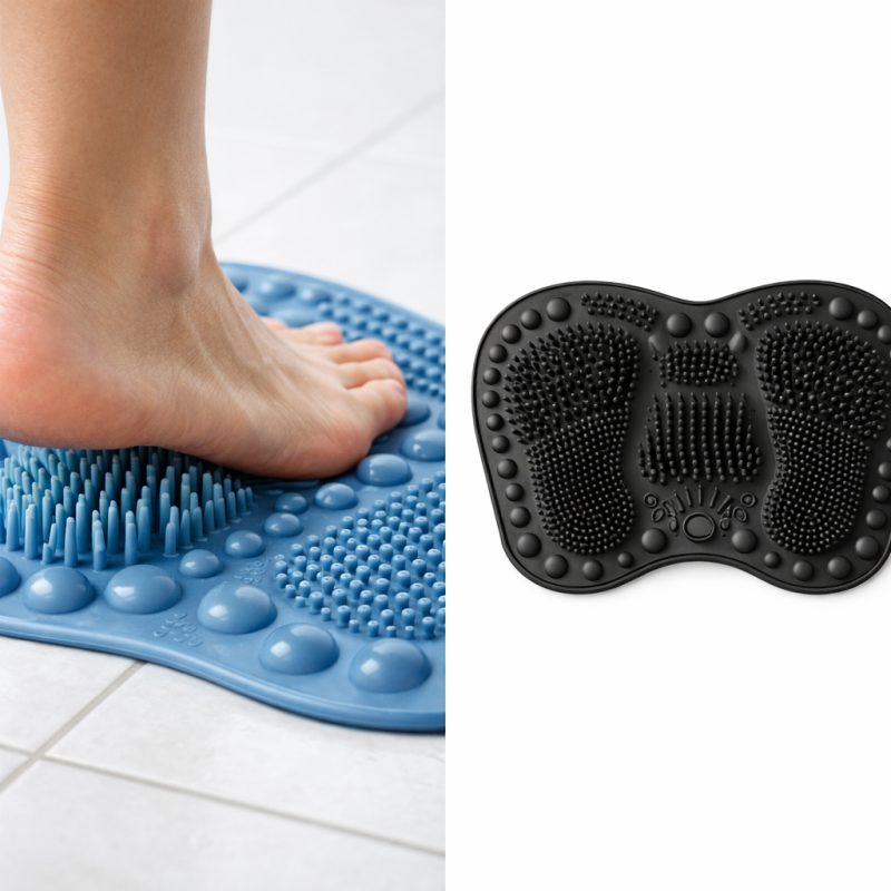 Skridsikker fodmassagemåtte i silikone til hele familien