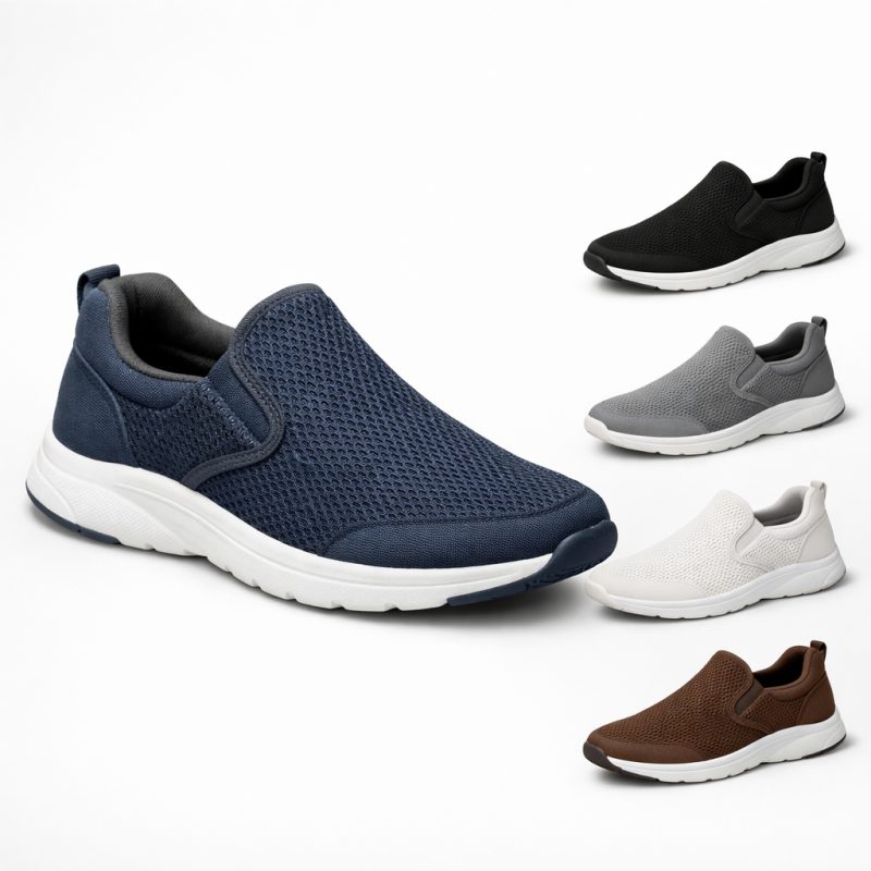 Deal på Åndbare slip-on sneakers til mænd - Komfort og stil i alle størrelser