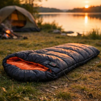 USB-opvarmet sovepose til camping - få varme i naturen