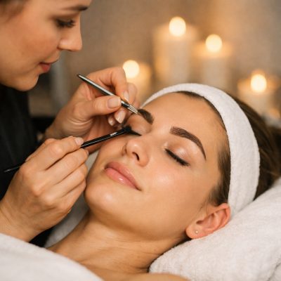 Retning og farvning af bryn og vipper hos Clinic Queen