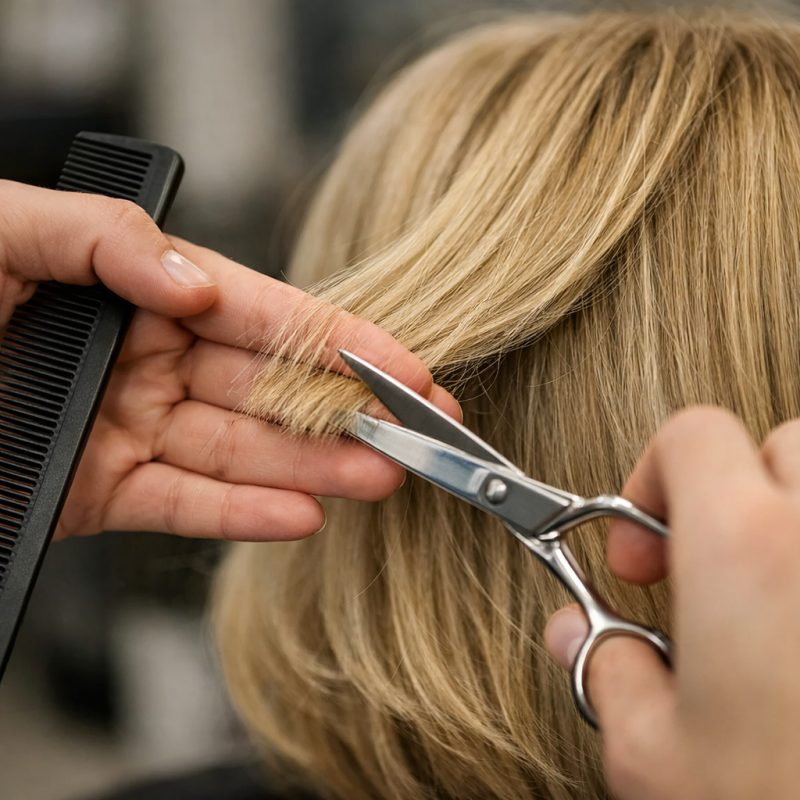 Dameklip med vask, føn og olaplex-behandling