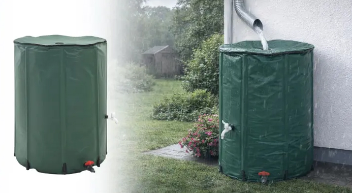 Sammenfoldelig regnvandstank med filter - din vandreserve til sommer!