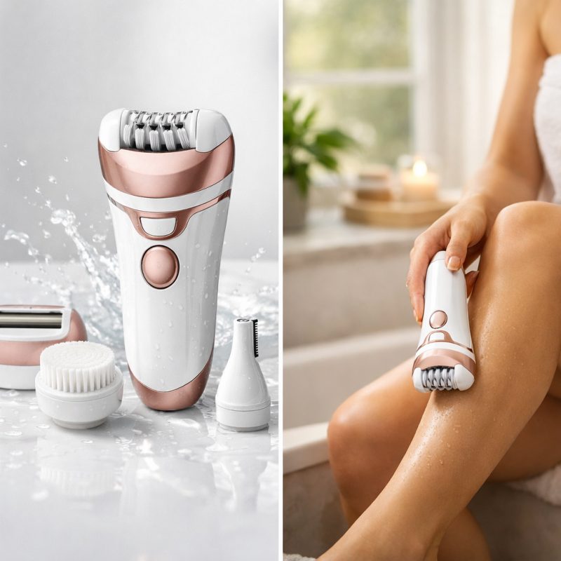 4-i-1 Elektrisk Epilator & Barbermaskine til Glat Hud