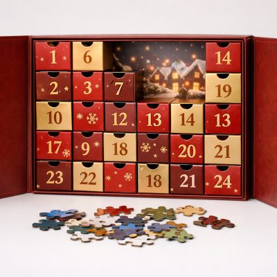 Julepuslespil-adventskalender 2026 - 24 overraskelser i december