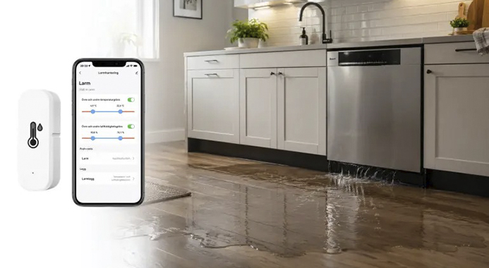 Skab det perfekte indeklima med fuld kontrol direkte fra din mobil med denne smarte digitale WiFi-temperatur- og luftfugtighedssensor