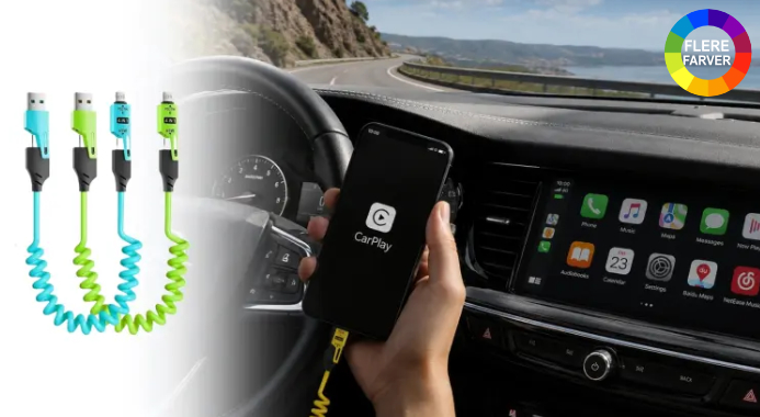 Oplad nemt med 3-i-1 kabel – hurtigopladning op til 65W!