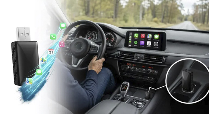 Trådløs CarPlay- og Android Auto WiFi-dongle – Hurtig og stabil forbindelse mellem din mobiltelefon og bilen