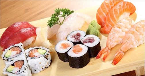 38 stykker take-away sushi