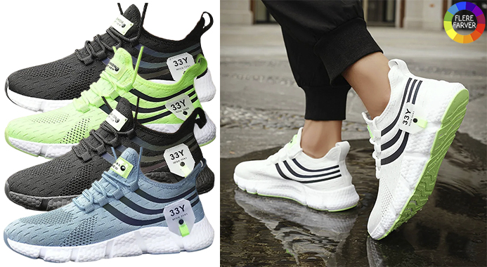 Mænds afslappede sportssko - åndbare, lette mesh-sneakers til udendørs løb, jogging og gang