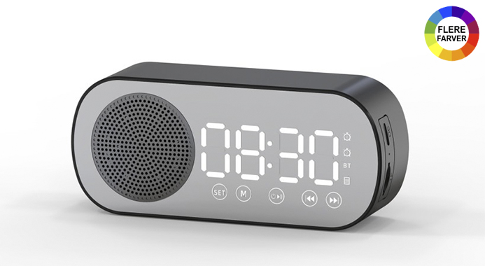 Multifunktionelt Bluetooth-vækkeur med indbygget højttaler