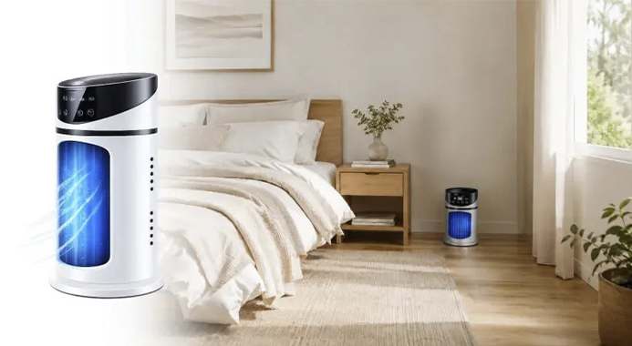Få køl med kompakt ventilator og vandtåge – 6 hastigheder!