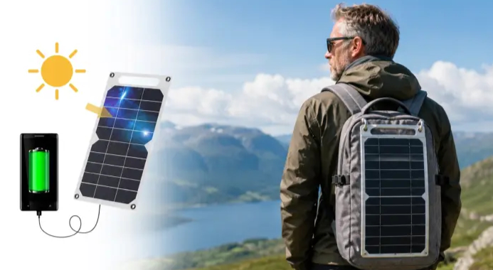 Hold din telefon, tablet og andre små USB-enheder opladet med et praktisk 6 W solcellepanel