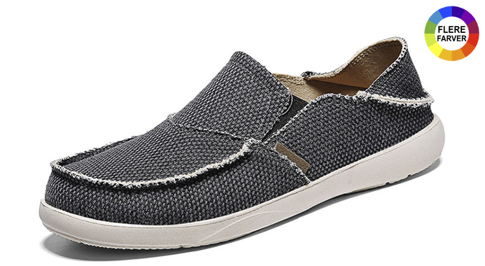 Komfortable kanvasloafers til mænd – lette slip-on sko til forår og sommer