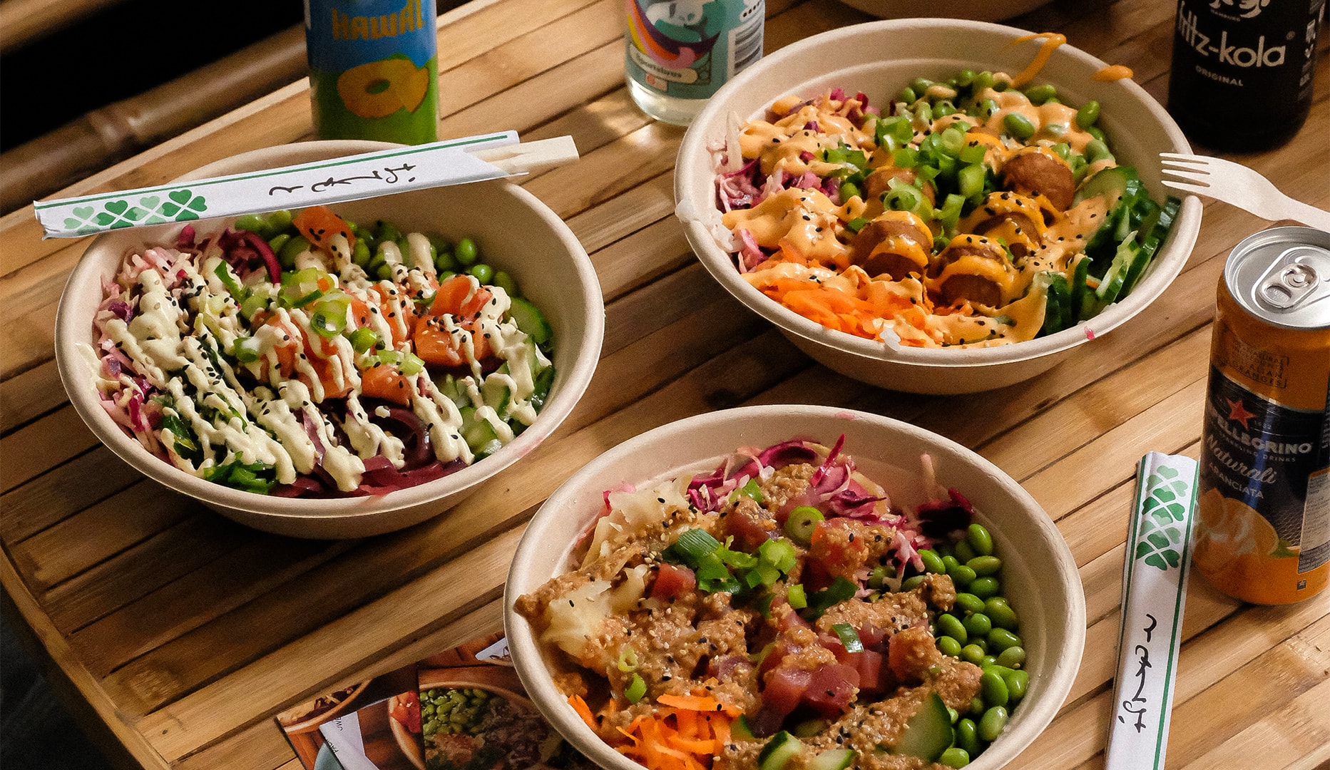 Valgfri Signature Poké Bowl @ Maui Poke - Pacific Poké Bowls Fyldt Med Friskhed!