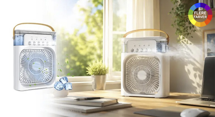 Få kølig komfort med bærbar skrivebordsventilator - 10% rabat!