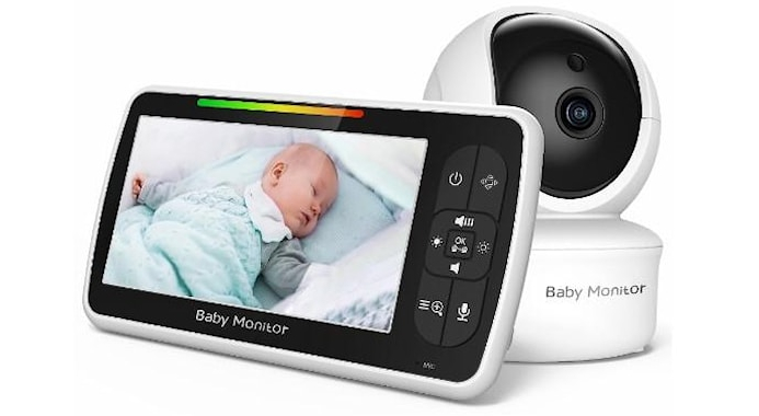 Babyalarm med 5 tommer skærm - Plug & Play til dit barn