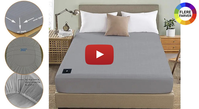 Økologisk fitted sheet med sølvfibre til grounding - Fri fragt!