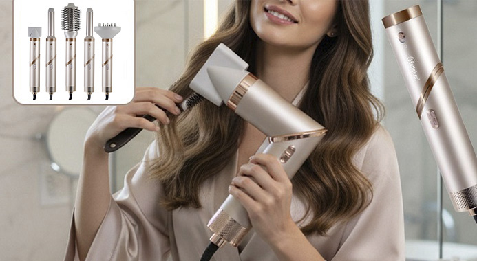 5-i-1 hårstyler med føntørrer til perfekt styling derhjemme