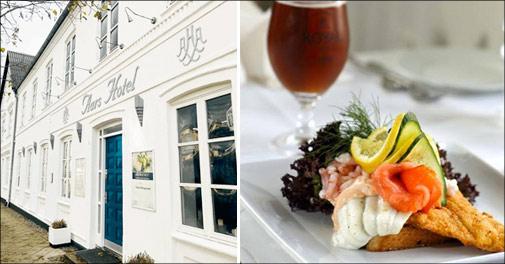 Ophold med 2-retters menu for 2 på Aars Hotel i Aars