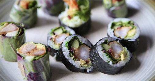 Sushimenu med forret og tilbehør
