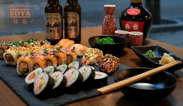 Ud-af-huset: Stor sushimenu med 42 stykker