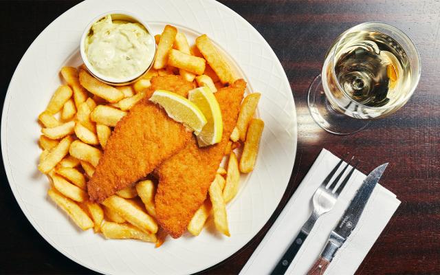 Rødspættefilet med fritter