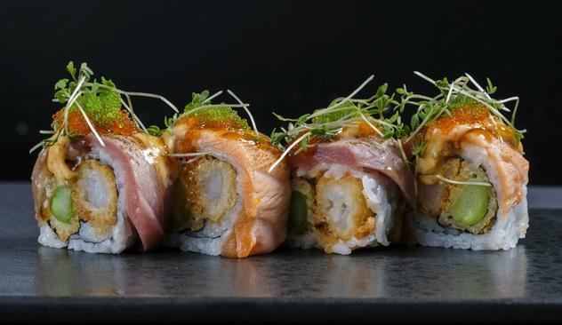 Bestseller: Frokost med 14 stk. sushi 