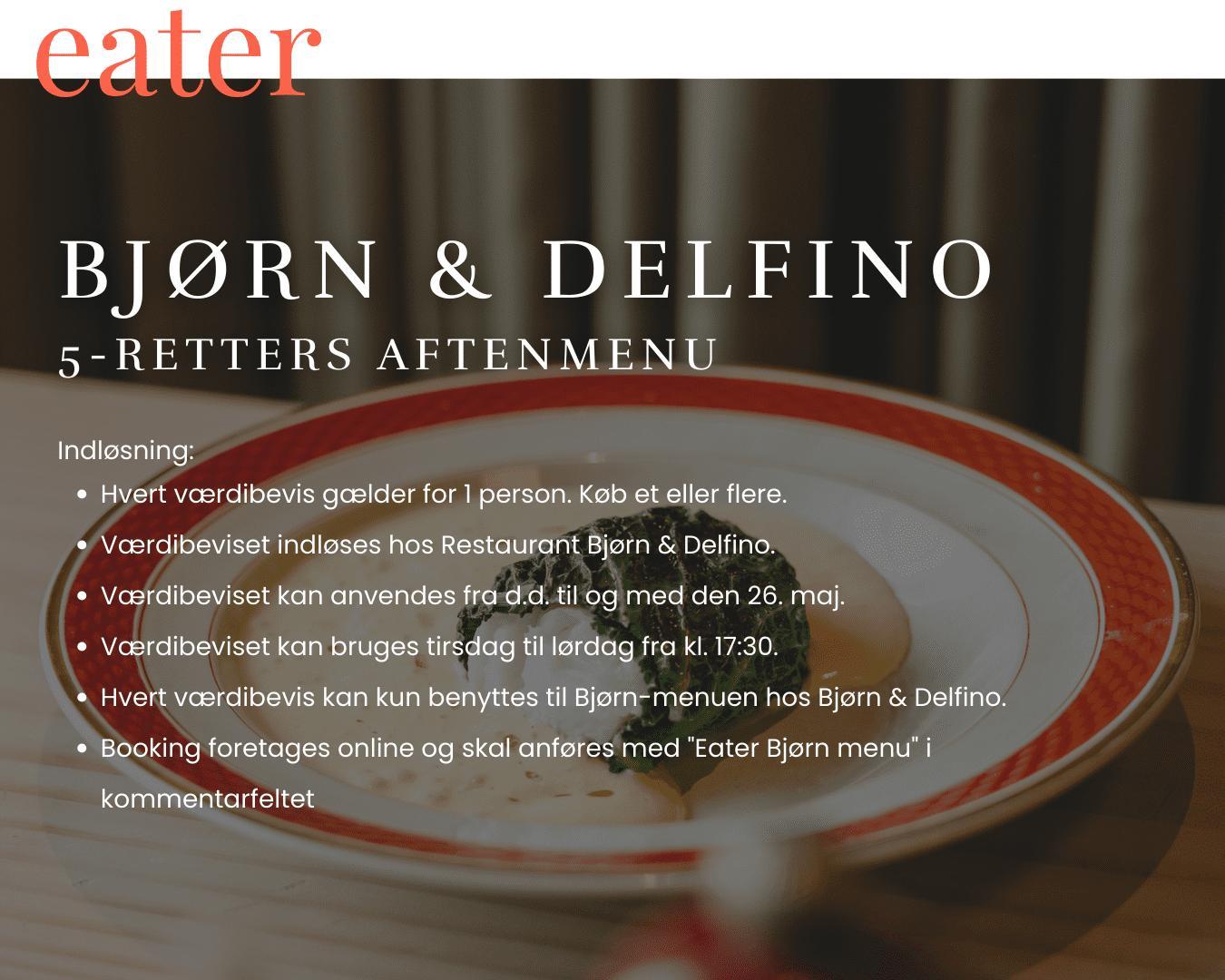 Deal på Bestseller: 6 retter på Bjørn & Delfino - velanmeldt