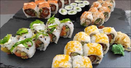 40 stk. lækker sushi / Nok til 2 personer
