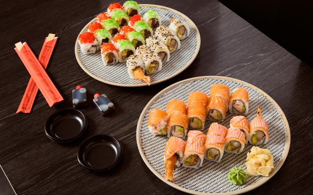 40 stykker sushi ud-af-huset