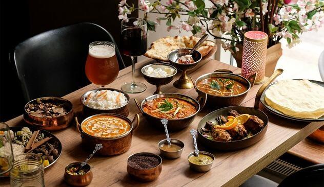 5-retters indisk menu på topanmeldt sted