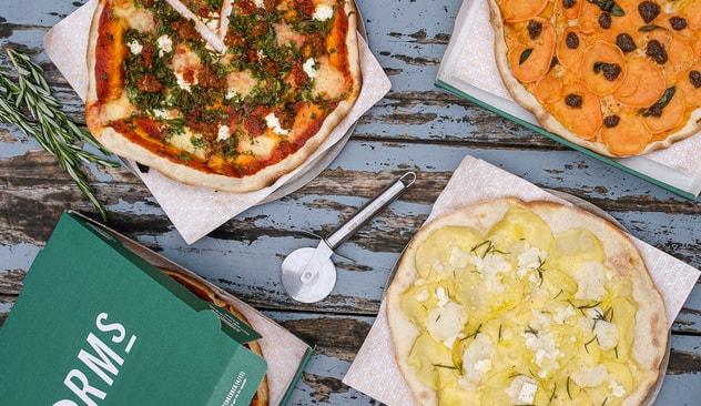 Valgfri pizza ud-af-huset