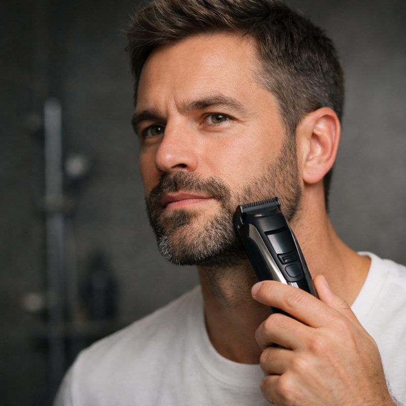 Genopladelig skægtrimmer og kropsbarbermaskine til mænd
