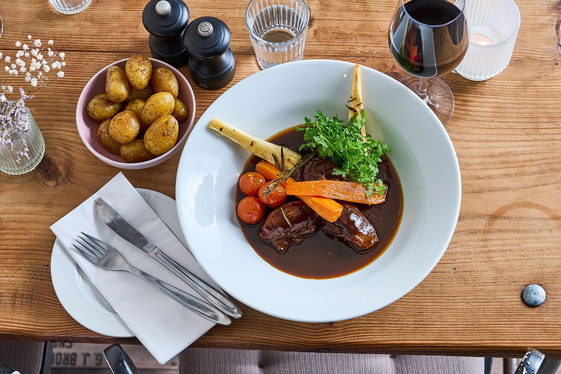 3-retters aftenmenu fra Magasingaarden

